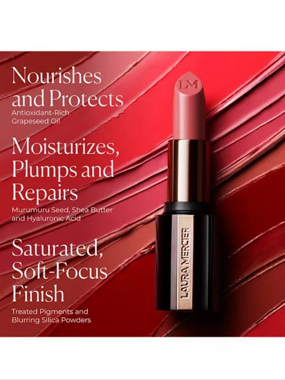 🌺Laura Mercier Avenue Montaigne Caviar Hydra-Crème Lipstick Longwear
